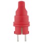 Вилка каучуковая прямая с/з 90град. с кольцом 16А 230В IP44 красн. Duwi 27459 9