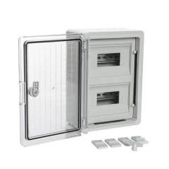 Корпус пластиковый распределительный ЩРН-18 IP65 прозр. дверь 350х250х150 Промрукав PR08.26502