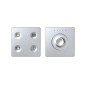 Комплект выключателя 4-кл. сенсорн. + регулятор Т3 KNX, RJ12 алюм. Simon82 Sense 8400655-093