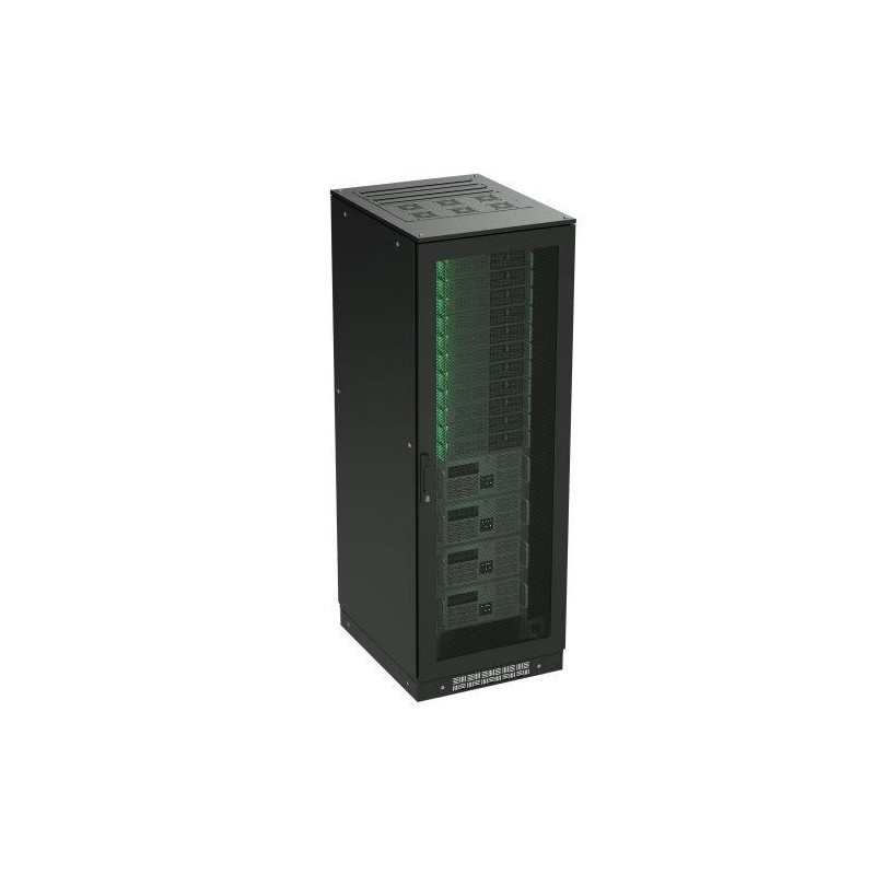 Шкаф напольный 47U 600х800 двери перфорированная/перфорированная укомплектован вводом и заглушками RAL7011/7035 DKC R5IT4768PFB