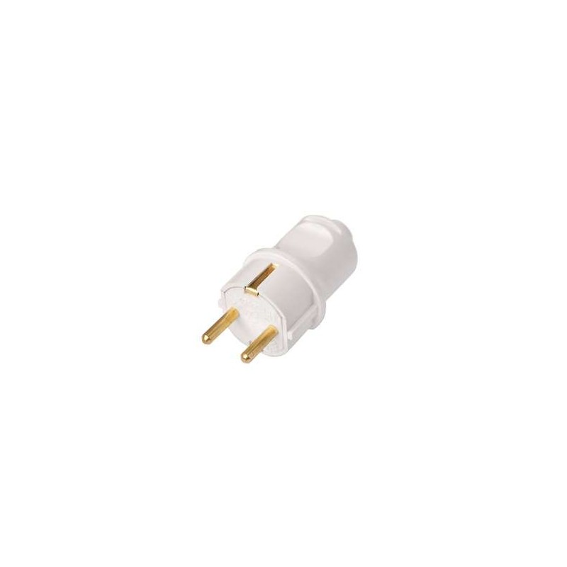 Вилка штепсельная 16А 250В IP20 с заземл. бел. Bylectrica В16-379