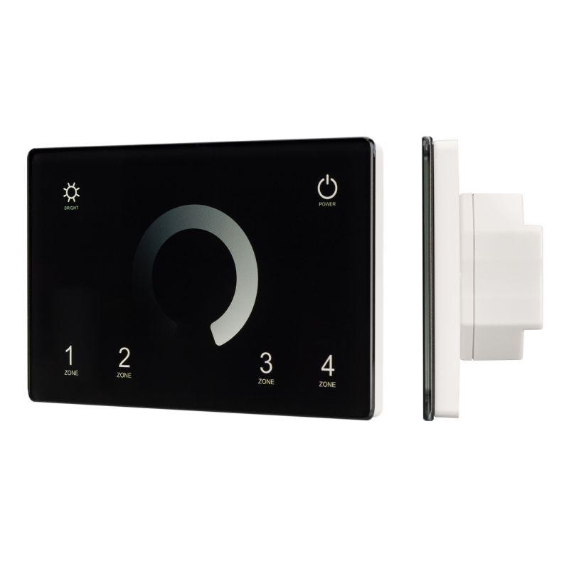 Панель Sens SMART-P79-DIM Black 230В 4 зоны 2.4G IP20 пластик Arlight 028399 Панель Sens SMART-P79-DIM Black 230В 4 зоны 2.4G IP20 пластик Arlight 028399