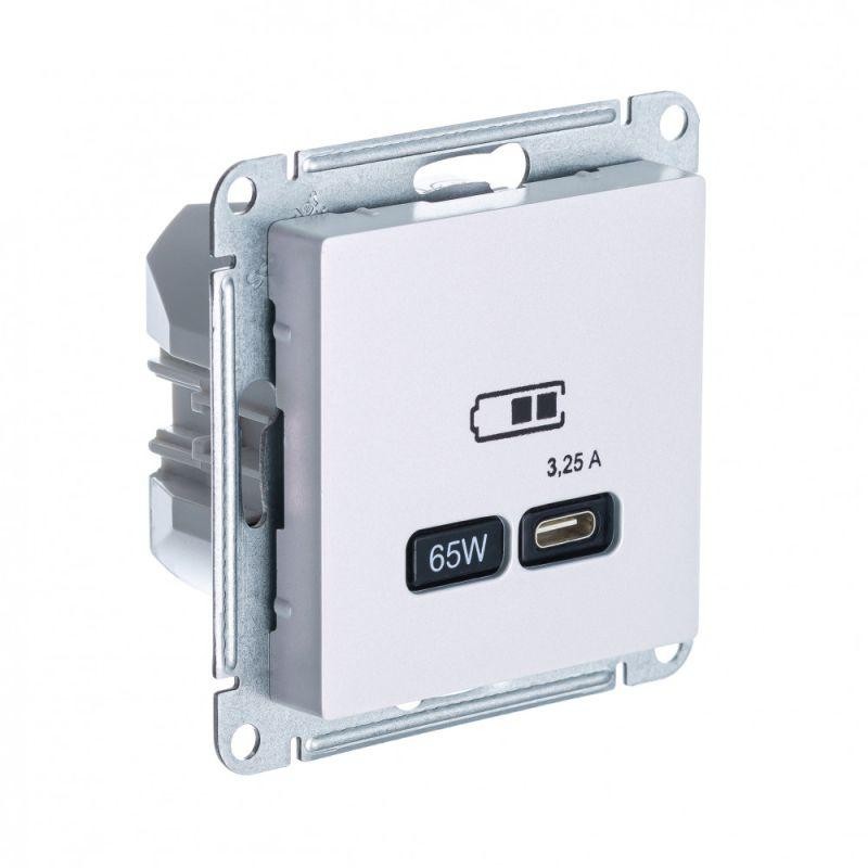 Розетка USB AtlasDesign тип C 65Вт QC PD высокоскор. ЗУ механизм жемчуж. SE ATN000427 Розетка USB AtlasDesign тип C 65Вт QC PD высокоскор. ЗУ механизм жемчуж. SE ATN000427