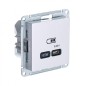 Розетка USB AtlasDesign тип C 65Вт QC PD высокоскор. ЗУ механизм жемчуж. SE ATN000427 Розетка USB AtlasDesign тип C 65Вт QC PD высокоскор. ЗУ механизм жемчуж. SE ATN000427