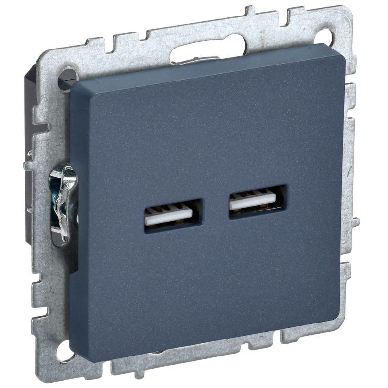 Розетка BRITE USB A+A 3.1А РЮ10-1-БрМ механизм маренго IEK BR-U21-D31-K35