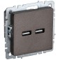 Розетка BRITE USB A+A 3.1А РЮ10-1-БрТБ механизм бронза IEK BR-U21-D31-K45