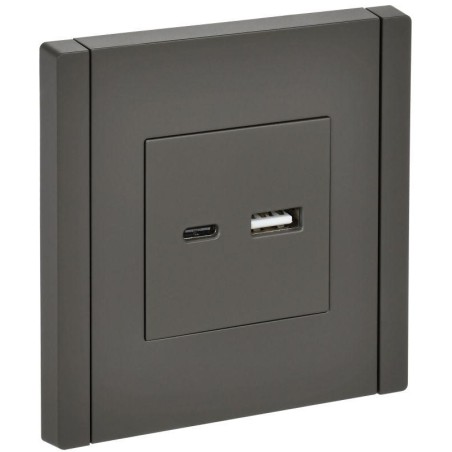 Розетка USB A+C 3.1А FORTE@PIANO FP350 сер. IEK FP-U22-D31-K03