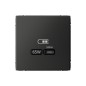 Розетка USB ArtGallery тип C 65Вт QC PD высокоскор. ЗУ механизм базальт SE GAL001427