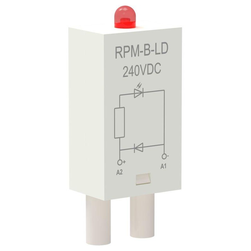 Модуль защиты для реле диод+светодиод 240В DC ONI RPM-B-LD-DC240V Модуль защиты для реле диод+светодиод 240В DC ONI RPM-B-LD-DC240V