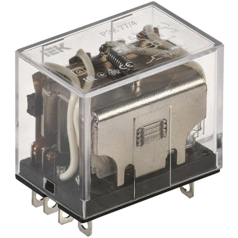 Реле РЭК 77-4 10А 12В AC IEK RRP10-4-10-012A Реле РЭК 77-4 10А 12В AC IEK RRP10-4-10-012A
