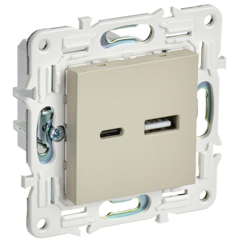 Розетка USB A+C 18Вт SKANDY SK-R13B беж. IEK SK-U22-018-K10