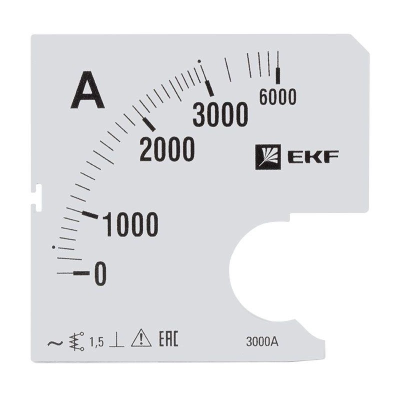 Шкала сменная для A961 3000/5А-1.5 PROxima EKF s-a961-3000 Шкала сменная для A961 3000/5А-1.5 PROxima EKF s-a961-3000