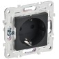 Розетка SKANDY 16А с заземл. защ. штроки б/к SK-R06G графит IEK SK-R14-16-1-K53