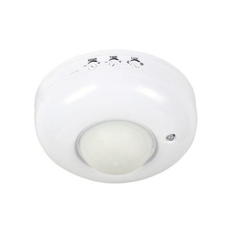 Датчик движения инфракрасный ДД 20В 800Вт 360 гр.6м IP33 бел. IN HOME 4690612033860