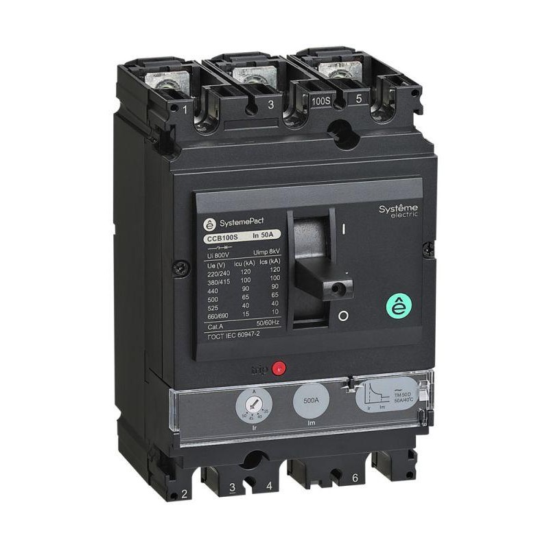 Выключатель автоматический SYSTEMEPACT CCB100 150кА 3P3D TMD63 рычаг SE SPC100L063L3DF