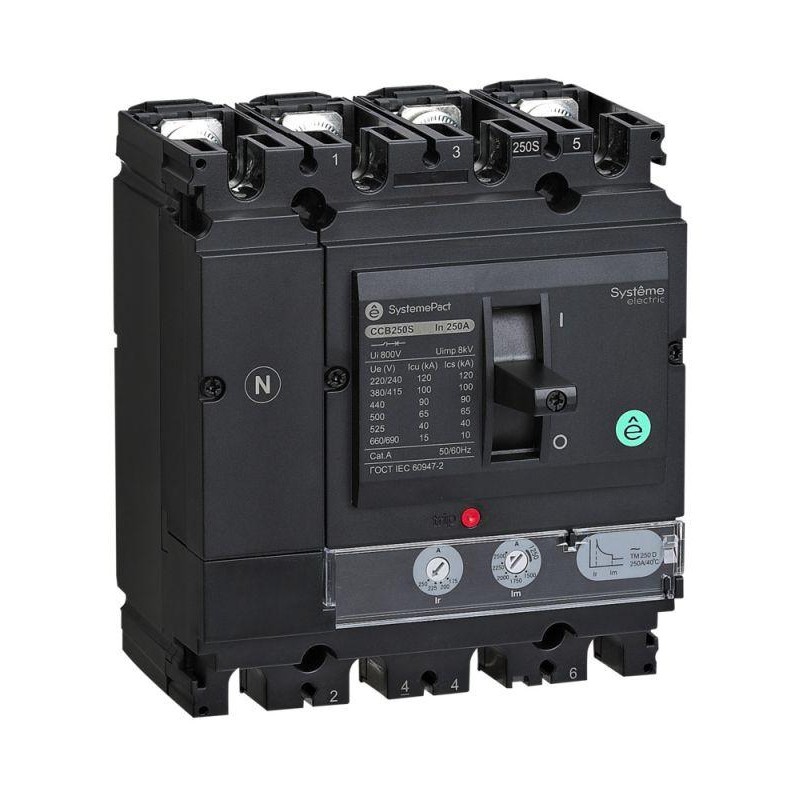 Выключатель автоматический SYSTEMEPACT CCB100 100кА 4P4D TMD16 рычаг SE SPC100S016L4DF Выключатель автоматический SYSTEMEPACT CCB100 100кА 4P4D TMD16 рычаг SE SPC100S016L4DF
