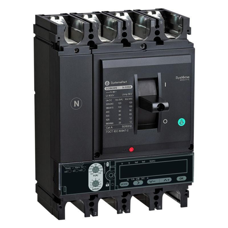 Выключатель автоматический SPC400 150кА S5.3E 4P4D 400А SE SPC400L40053E4DFC