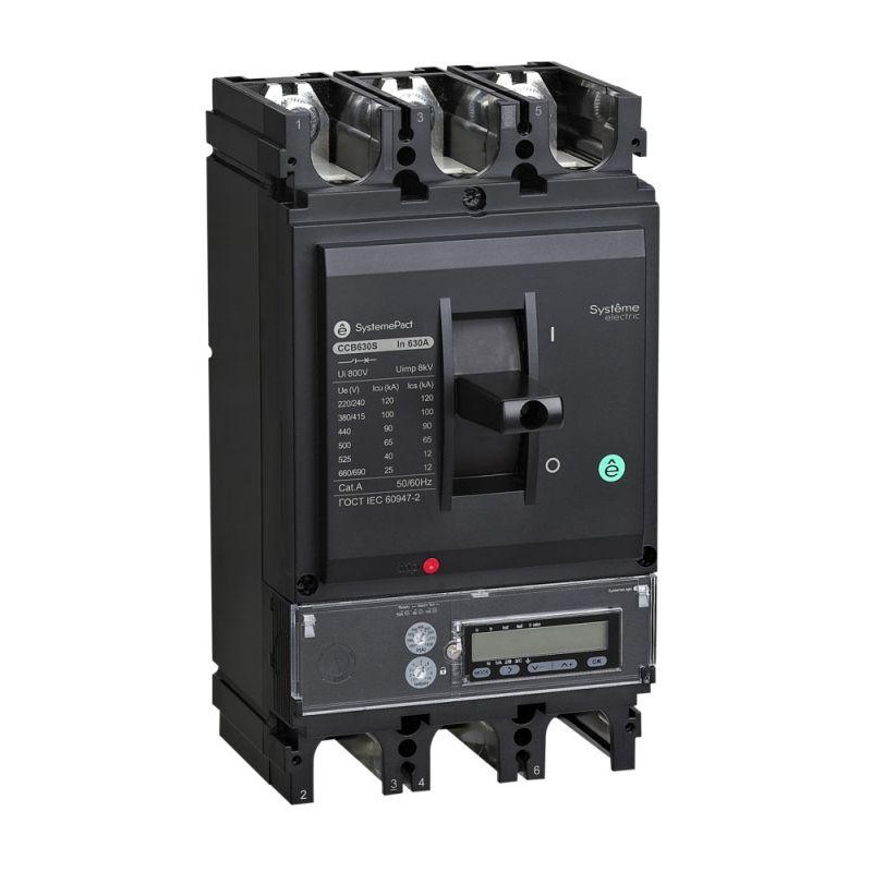 Выключатель автоматический SPC630 100кА S5.3E 3P3D 630А SE SPC630S63053E3DFC Выключатель автоматический SPC630 100кА S5.3E 3P3D 630А SE SPC630S63053E3DFC
