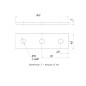 Пластина STRUT 3 отверстия EKF stp3 Пластина STRUT 3 отверстия EKF stp3