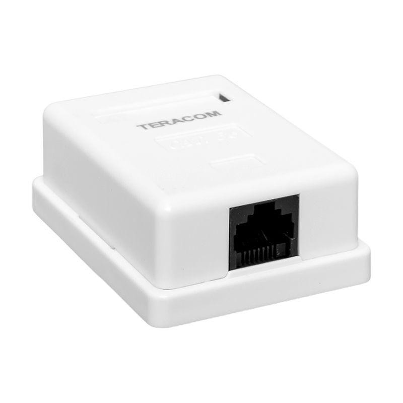 Розетка настенная TERACOM кат.5E неэкранированная 1 порт RJ-45 Dual IDC бел. EKF TRC-WBOX-1RJ45-5EUTP-WH Розетка настенная TERACOM кат.5E неэкранированная 1 порт RJ-45 Dual IDC бел. EKF TRC-WBOX-1RJ45-5EUTP-WH