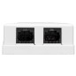 Розетка настенная TERACOM кат.5E неэкранированная 2 порта RJ-45 Dual IDC бел. EKF TRC-WBOX-2RJ45-5EUTP-WH Розетка настенная TERACOM кат.5E неэкранированная 2 порта RJ-45 Dual IDC бел. EKF TRC-WBOX-2RJ45-5EUTP-WH