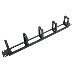 Органайзер кабельный TERACOM PRO 1U с 5 пластиковыми кольцами черн. EKF TRP-1CO-5R-PL-BK