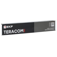 Органайзер кабельный TERACOM PRO 1U с 5 пластиковыми кольцами черн. EKF TRP-1CO-5R-PL-BK