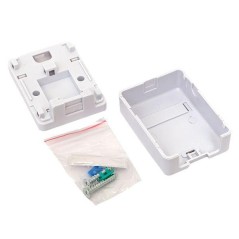 Корпус розетки настенной на 1 модуль Keystone со шторкой и маркером бел. TERACOM PRO EKF TRP-EBOX-1KSTN-WH