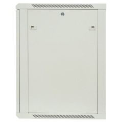 Шкаф настенный 19дюйм TERACOM PRO 12U 600х450мм дверь стеклянная с замком-ручкой сер. EKF TRP-WLL-1264-40G
