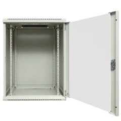 Шкаф настенный 19дюйм TERACOM PRO 15U 600600мм дверь стеклянная с замком-ручкой сер. EKF TRP-WLL-1566-40G