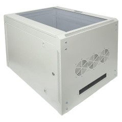 Шкаф настенный 19дюйм TERACOM PRO 15U 600600мм дверь стеклянная с замком-ручкой сер. EKF TRP-WLL-1566-40G