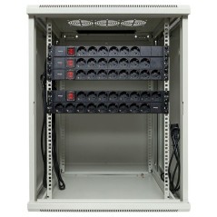 Шкаф настенный 19дюйм TERACOM PRO 15U 600600мм дверь стеклянная с замком-ручкой сер. EKF TRP-WLL-1566-40G