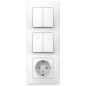 Блок СП Blanca (розетка с заземл. защ. шторки 16А 250В + 2-кл. выкл. + 2-кл. выкл.) бел. SE BLNBS102201