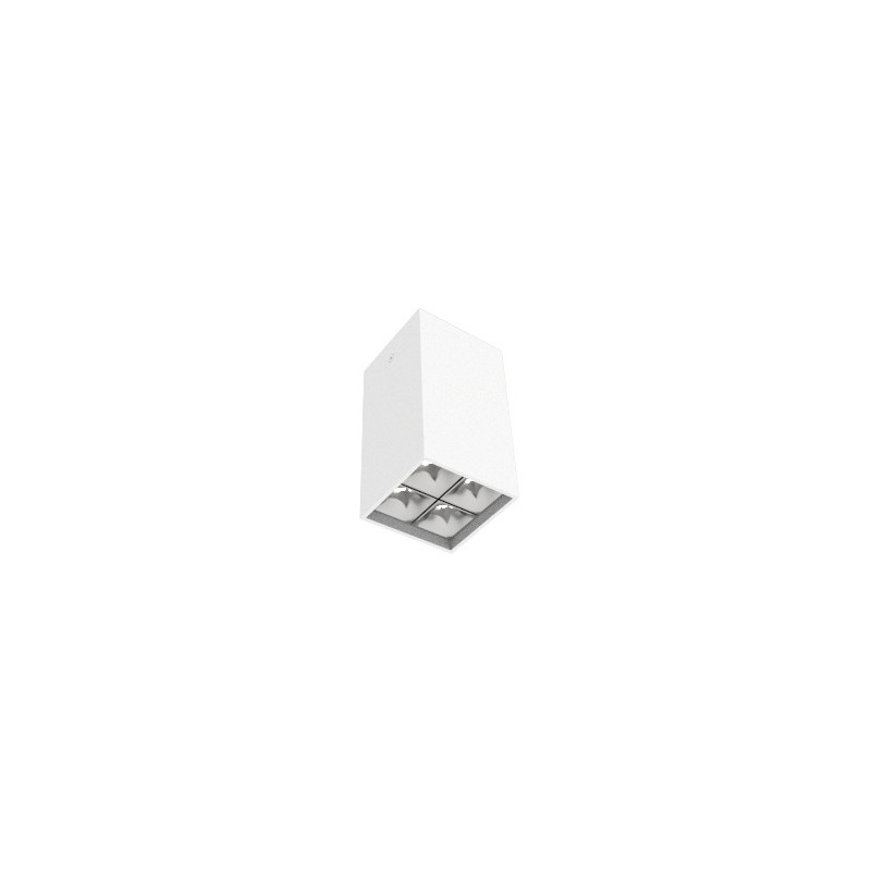 Светильник светодиодный DL-Box Reflect Multi 2х2 14Вт 4000К 80х80х150 накладной 55град. RAL9003 бел. муар VARTON V1-R0-00254-20L
