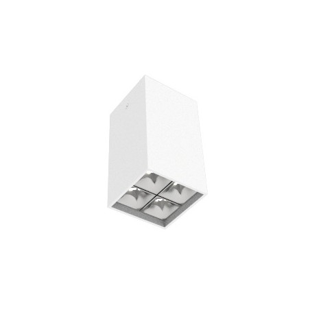 Светильник светодиодный DL-Box Reflect Multi 2х2 14Вт 4000К 80х80х150 накладной 55град. RAL9003 бел. муар VARTON V1-R0-00254-20L