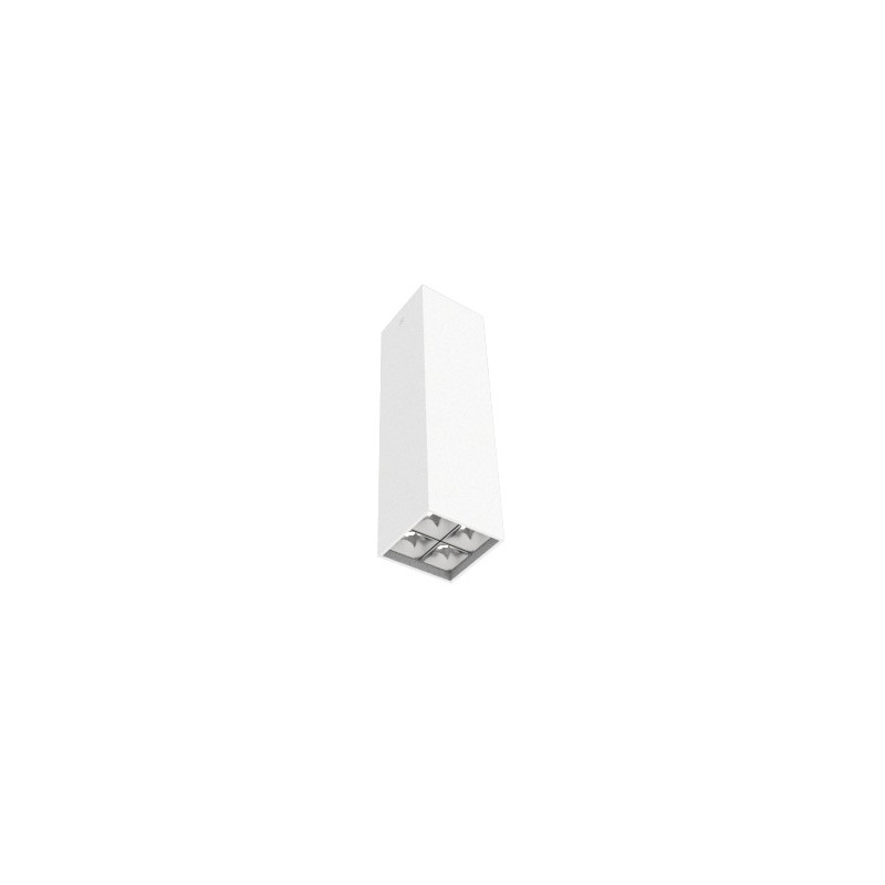 Светильник светодиодный DL-Box Reflect Multi 2х2 10Вт 4000К 80х80х300 накладной 35град.х75град. RAL9003 бел. муар диммер DALI VA