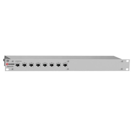 Блок защиты 16-ти информационных портов Ethernet с питанием PoE со схемой питания по варианту А или по варианту В стандарта IEEE