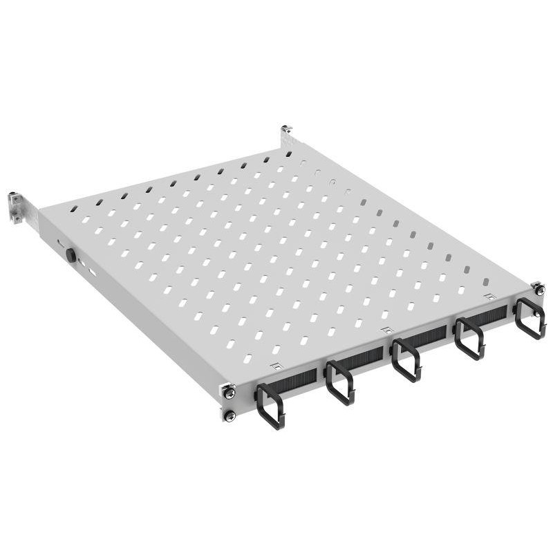 Полка стационарная 19дюйм 1U Г-750мм нагр. 120кг by ZPAS с каб. органайзером и щет. вводом сер. ITK ZP-FS35-U-1U-78