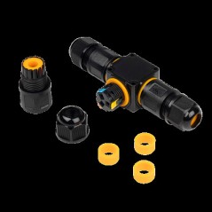 Коннектор кабельный PCC-T3-F 3х2.5 24А IP68 JazzWay 5053502