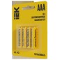 Элемент питания алкалиновый AAA/LR03 Alkaline (блист.4шт) IEK ABT-LR03-OP-L04