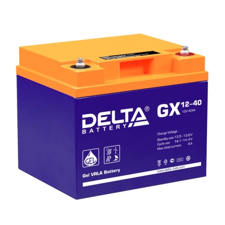 Аккумулятор 12В 40А.ч Delta GX 12-40