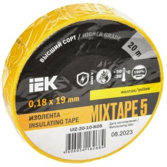 Изолента ПВХ 0.18х19мм желт. (рул.20м) IEK UIZ-20-10-K05