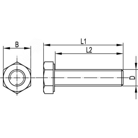 Болт с шестигранной головкой М4х16 (уп.200шт) DKC CM080416