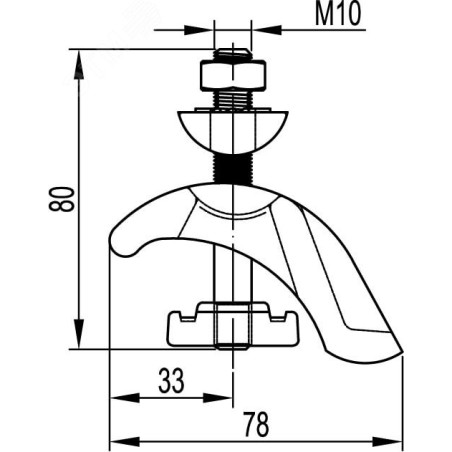 Струбцина закрывающая М10 DKC CM301001