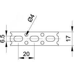 Лента монтажная перфорированная 25х0.8мм (уп.25м) DKC CM610050