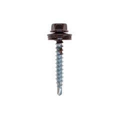 Саморез кровельный 4.8х35мм окрашенный RAL 8017 короб (уп.250шт) Kranz 1202-4835-3
