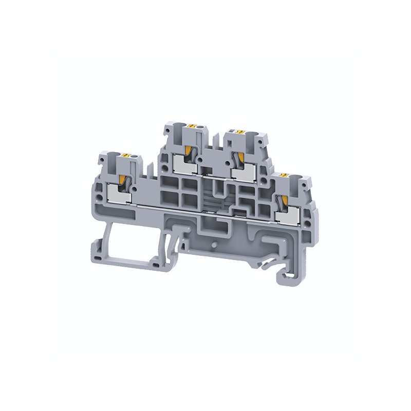 Клемма 2х-ярусная push-in OptiClip CPDL-2.5-2L-I сер. КЭАЗ 331862 Клемма 2х-ярусная push-in OptiClip CPDL-2.5-2L-I сер. КЭАЗ 331862