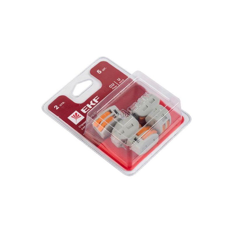 Клемма строительно-монтажная СМК 222-412 (блист.5шт) EKF plc-smk-412b Клемма строительно-монтажная СМК 222-412 (блист.5шт) EKF plc-smk-412b