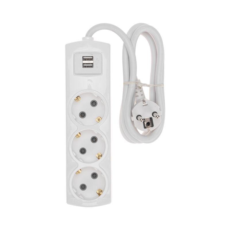 Удлинитель PREMIUM 3 гнезда 1.5м 3х1.5кв.мм с/з 2 USB бел. Rexant 13-4109 Удлинитель PREMIUM 3 гнезда 1.5м 3х1.5кв.мм с/з 2 USB бел. Rexant 13-4109