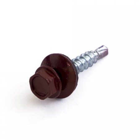 Саморез кровельный 4.8х35 RAL 3005 красн. (уп.10шт) Промрукав PR08.9416
